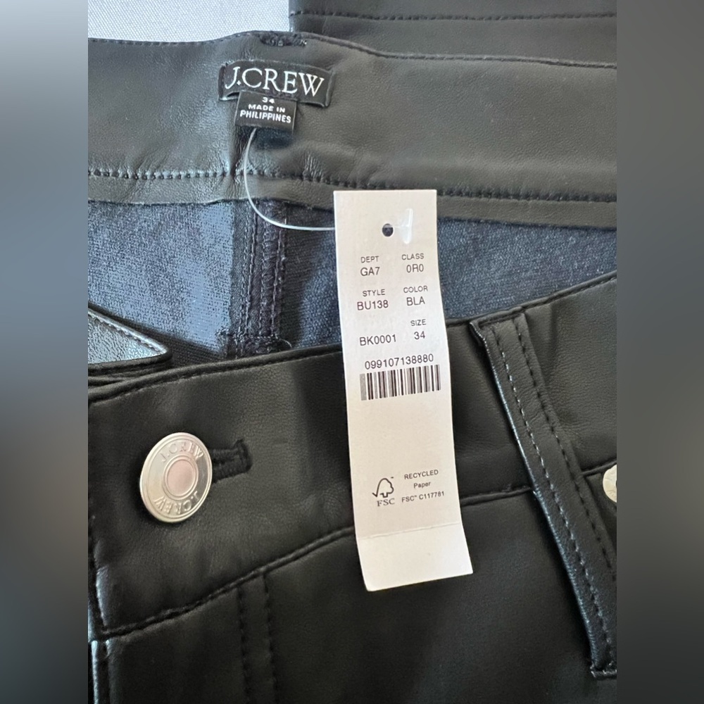 J.Crew Slim wide-leg pant in faux leather - Picture 15 of 15